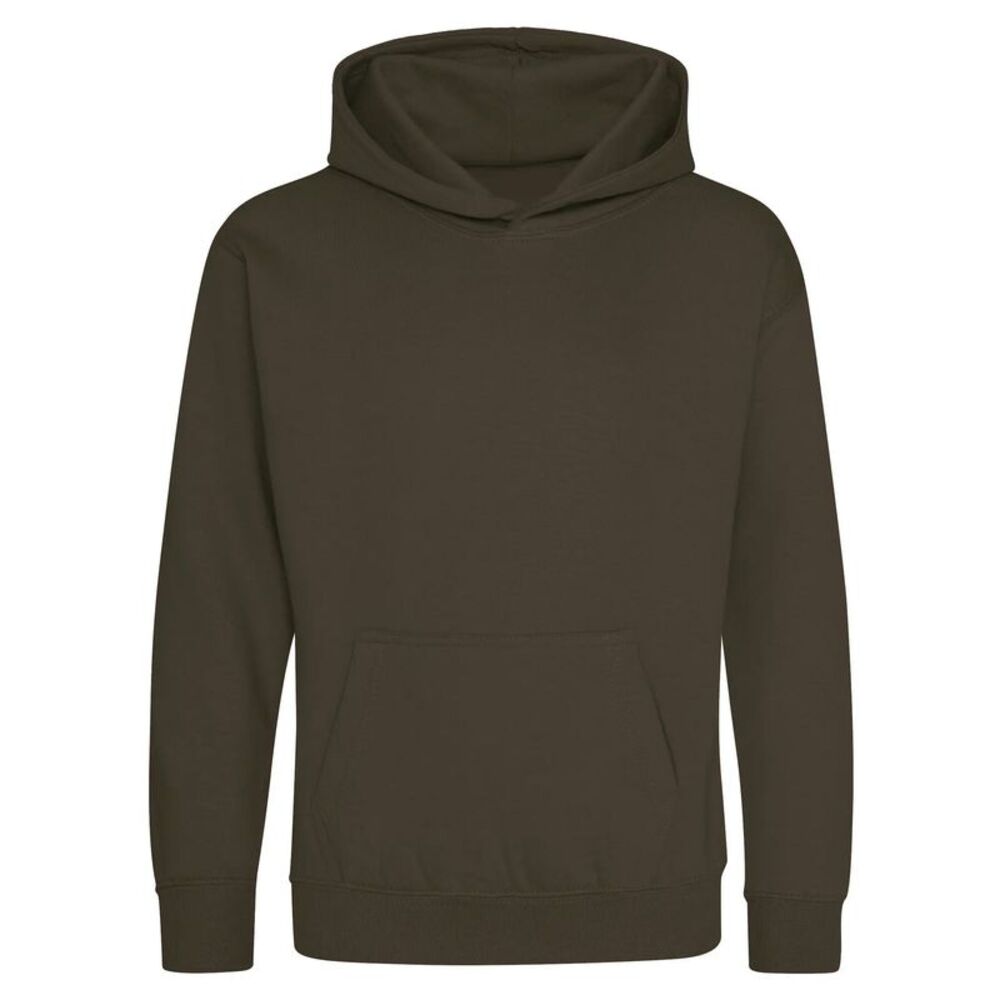 Awdis Childrens/Kids Heather Hoodie / Olive Green